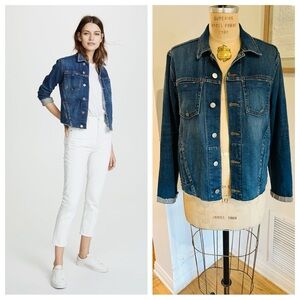 L'AGENCE Janelle Jean Jacket in Authentique wash, Women’s Sz Large